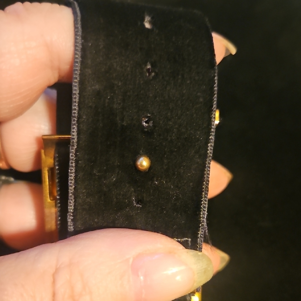 YSL Gold and Black Bracelet with Crystal Accents - Picture 6 of 6